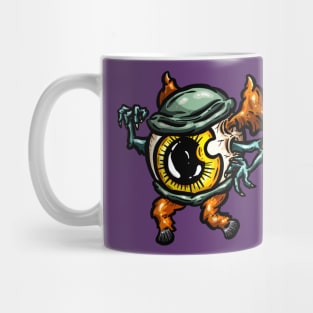 Eyeball Devil Flying Rockabilly Tattoo Cartoon Style Eye Mug